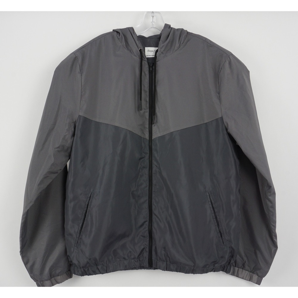 New Sovereign Code Men's XL Gray Full Zip Hoodie Windbreaker Track Jacket